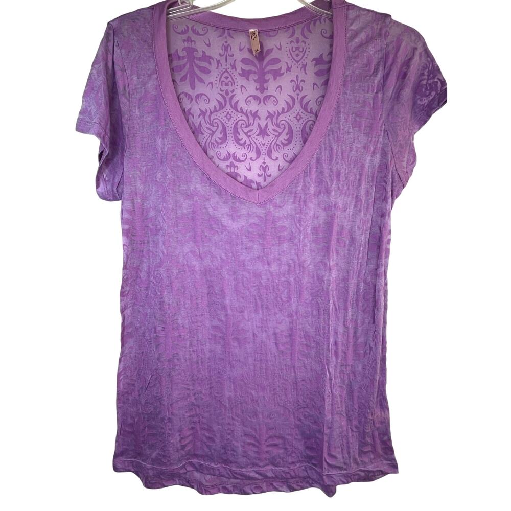 Rue 21 V-neck burnout baby doll shirt, purple, size XL, EUC